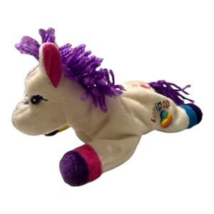 Vintage 90’s Lisa Frank Lollipop Stuffed Beanie Horse Pony Colorful RARE Retro